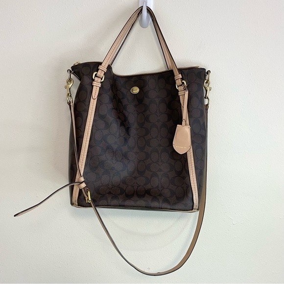 Coach Brown and Tan Tote Bag - Picture 1 of 8